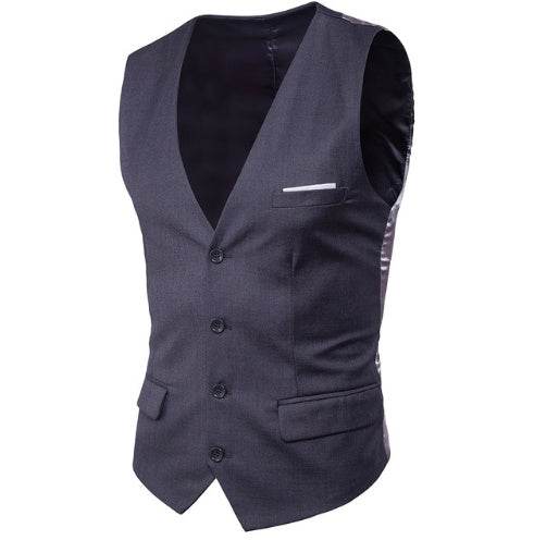 Men's Slim Suit Vest Large Size Sleeveless Vest - Mubimart