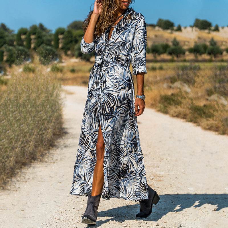 Chiffon shirt dress - Mubimart