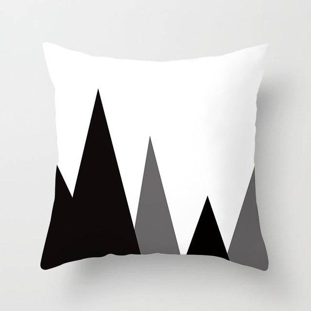 Black and white polyester pillowcases - Mubimart