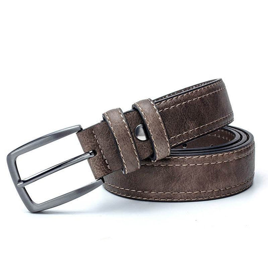 Men Vintage Belts For Jeans Luxury Split Leather Belt Men Famous Belt For Man Designer Belts With Vintage Style - Mubimart