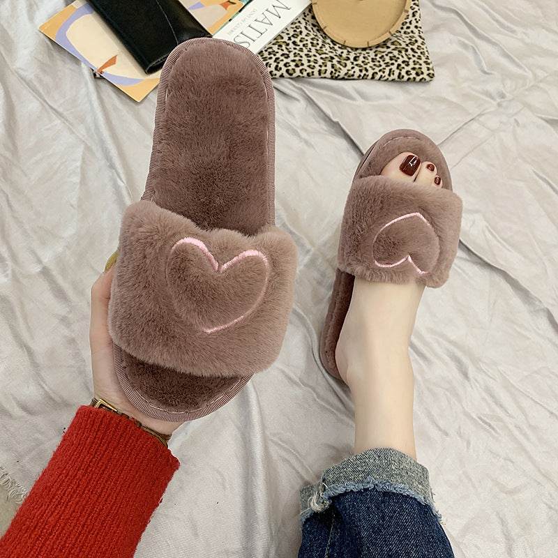 Plush slippers for women - Mubimart