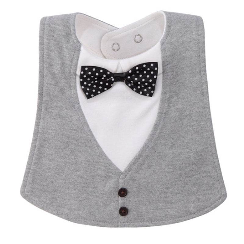 Gentleman Style Bibs Waterproof Baby Bib Novelty Burp Cloths Adjustable Newborn Toddler Infant Accessories - Mubimart