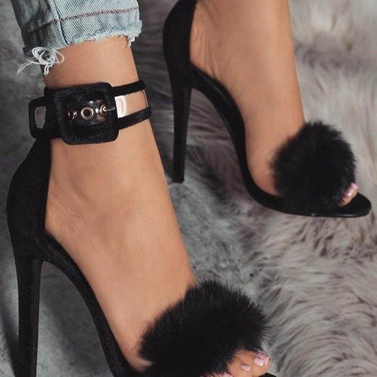 Buckle stiletto sandals - Mubimart