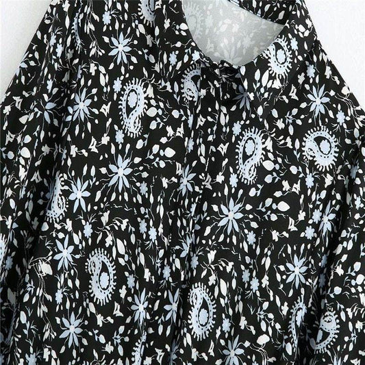 Printed shirt dress - Mubimart