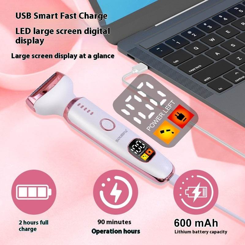 Five-in-one Lady Shaver Electric Women's Private Part Shaver Hair Trimmer Hair Removal Device - Mubimart