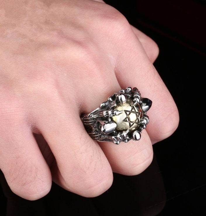 Gold Pentagram Ring - Mubimart