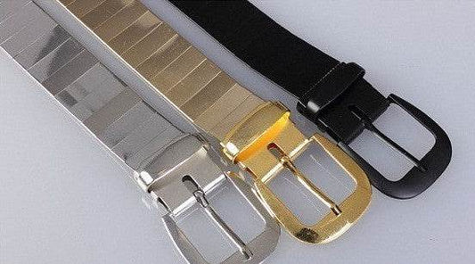 Gold Silver & Black Shiny Belts - Mubimart