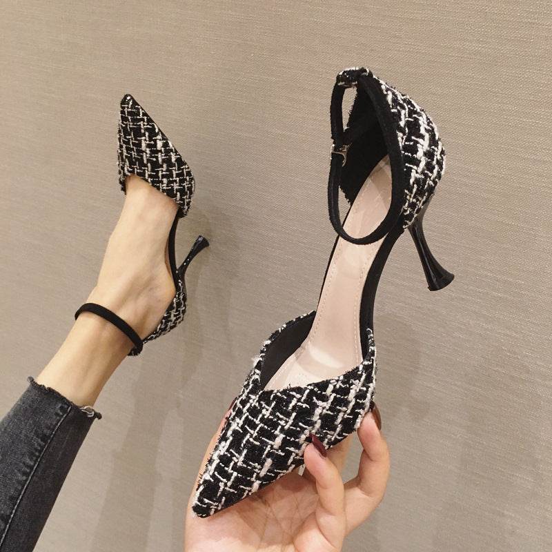 Small fragrant high-heeled women's stiletto heels with high heels - Mubimart