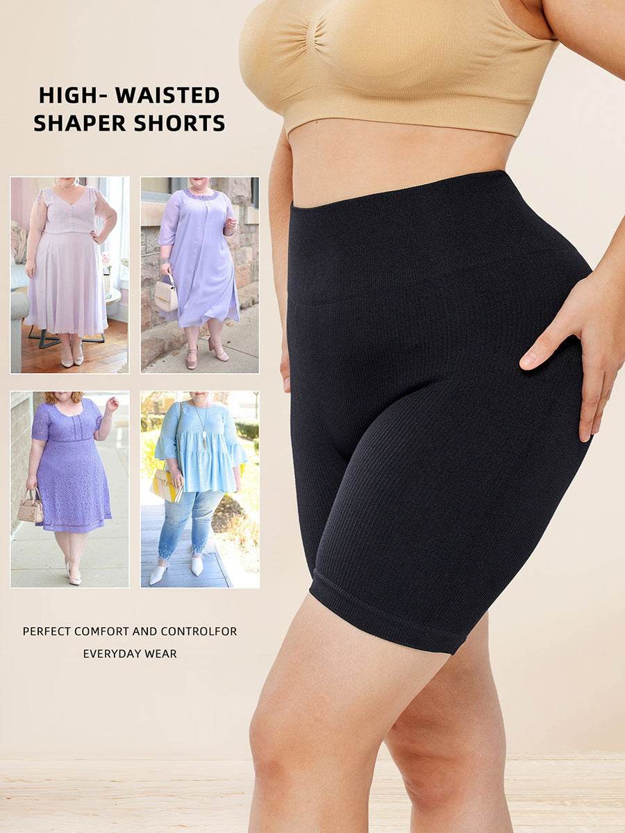 High Waisted Body Shaper Thigh Slimmer Butt Lifting Shapewear For Women - Mubimart