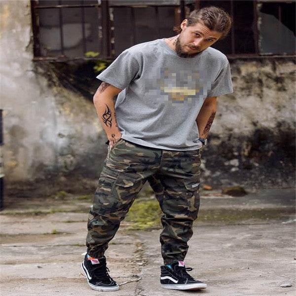 Men Fashion Streetwear Pants Mens Jogger Camo Harem Pants Street Style Youth Casual Camouflage Slim Fit Ankle Trousers Male - Mubimart