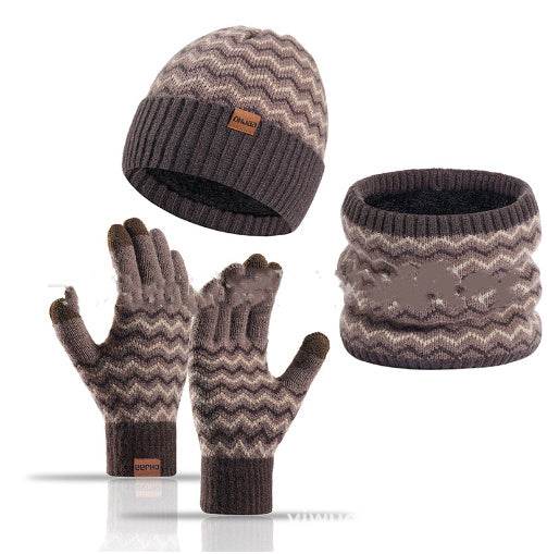 Men's Winter Warm Neck Warmer Cold-proof Knitted Hat - Mubimart