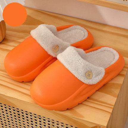 Detachable Washable Slippers Winter Warm House Shoes Bedroom Slippers Women - Mubimart