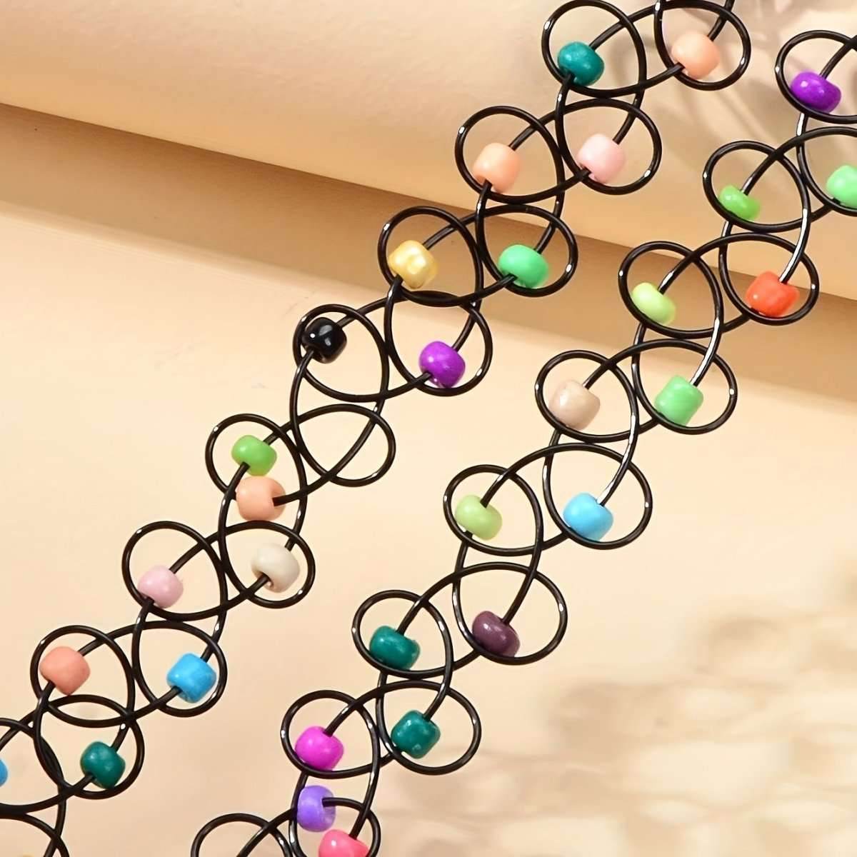 Vintage-Inspired Stretchy Choker Necklaces - A Nostalgic Touch To Your Outfit - Mubimart