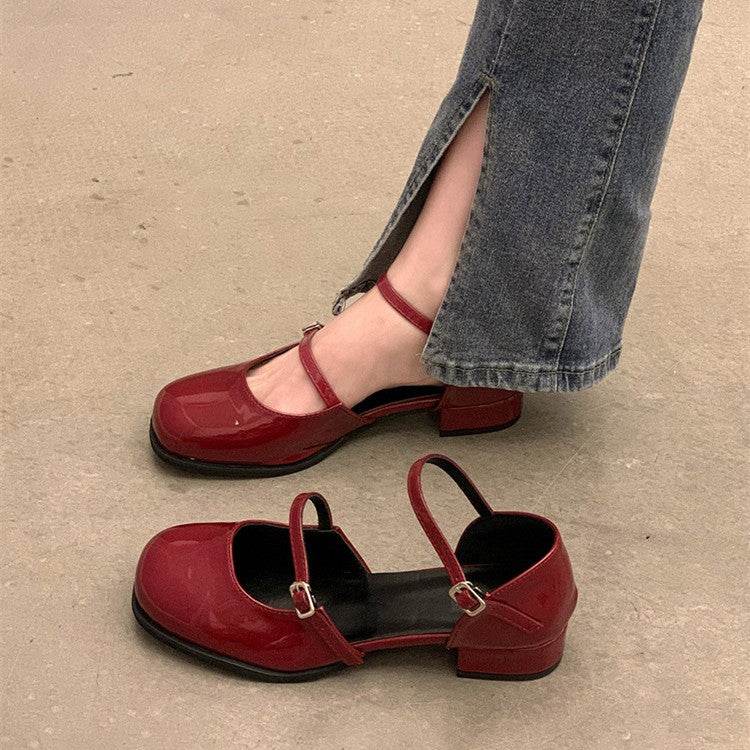 Women's French Style White Mary Jane Sandals - Mubimart
