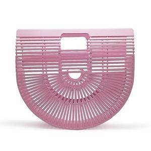Bamboo Woven Bag Rattan Creative Beach Handbag Women - Mubimart