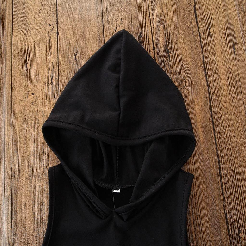 2PCS Toddler Kids Baby Boy Sleeveless Hooded Clothes T-shirt Tops Camo Pants Outfits - Mubimart