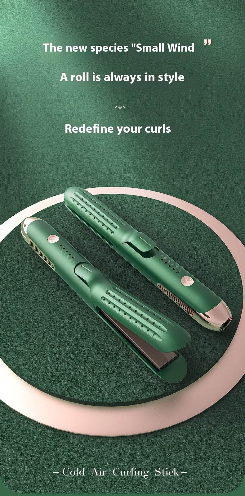 Hair Curler And Straightener Dual-use Hair Straightener Straight White Wind Plastic Curly Hair - Mubimart