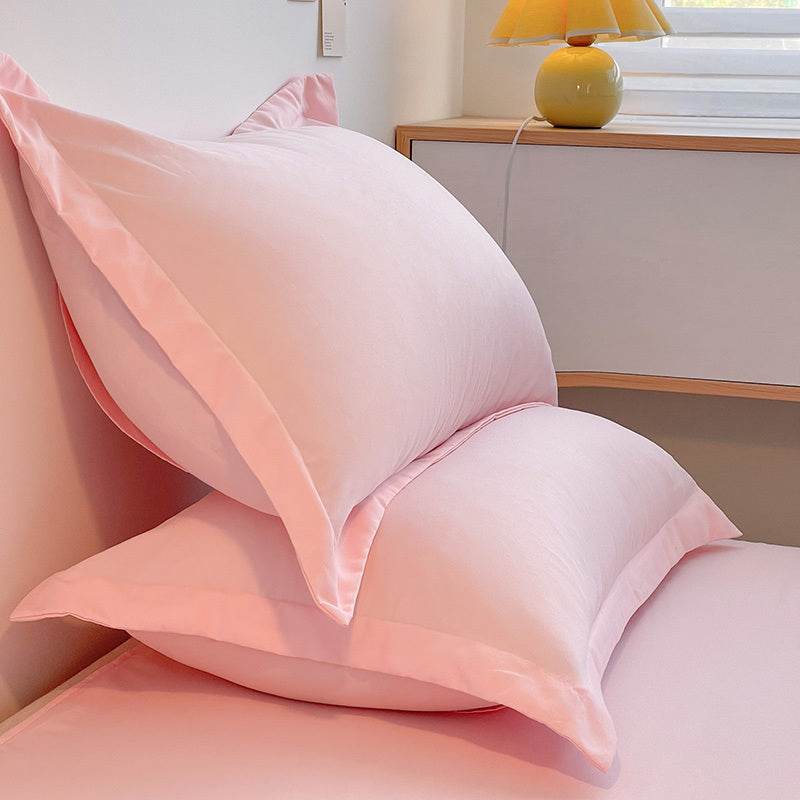 Fashion Simple Washed Cotton Pillowcases Pair Set - Mubimart
