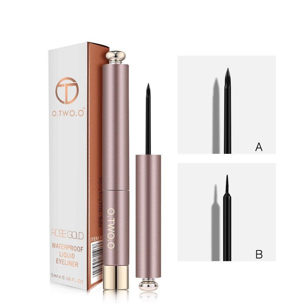 Rose Gold Beginner Liquid Eyeliner Waterproof Quick Dry No Halo Eyeliner - Mubimart