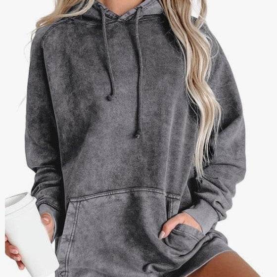 Plus Size Top Women's Hooded Sweater - Mubimart