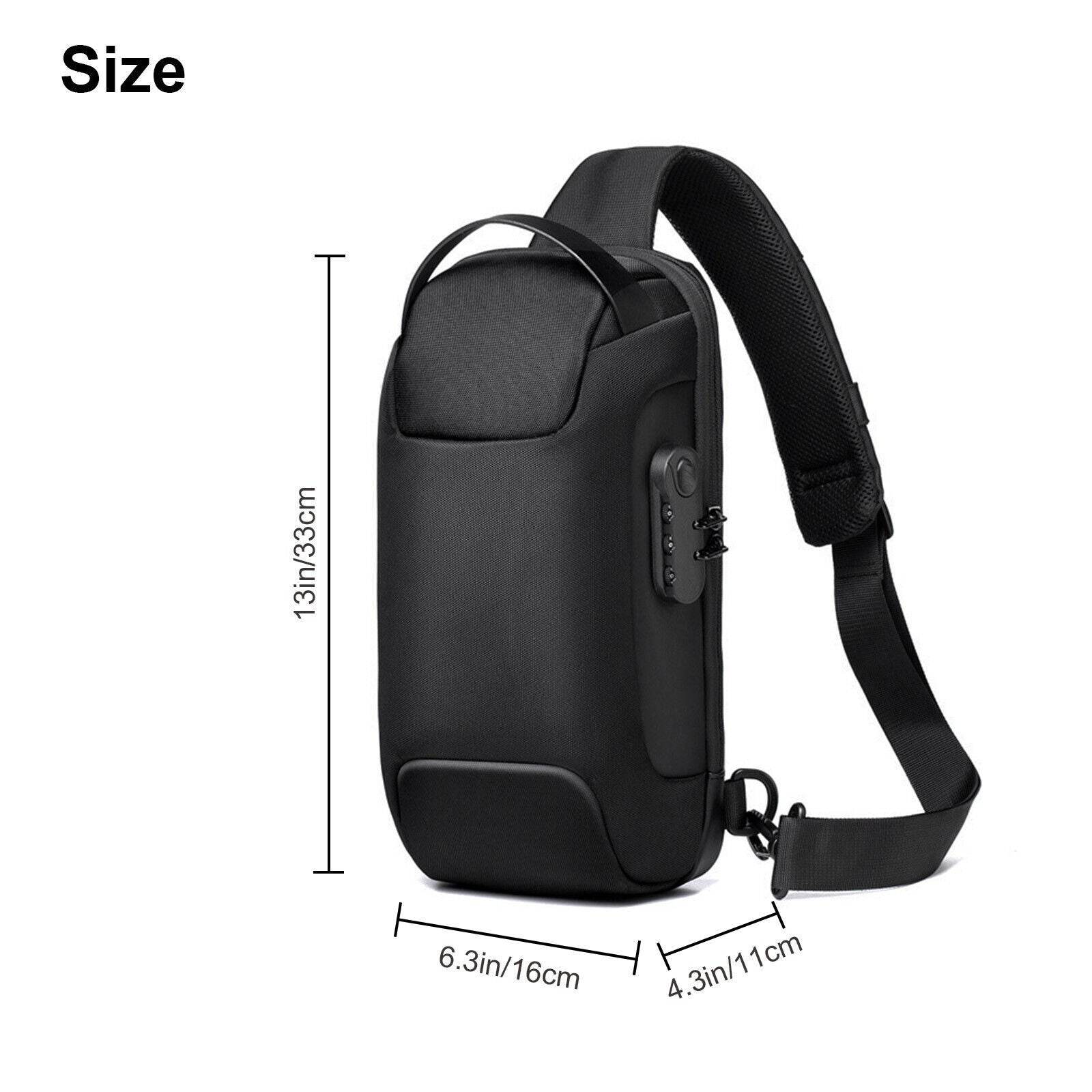 Men's Waterproof Oxford Multifunction Crossbody Bags Anti-theft Shoulder Bags Messenger Sling Chest Bag Pack For Male Sling Shoulder Crossbody Waterproof Anti-theft Chest Bag Backpack Pack USB - Mubimart