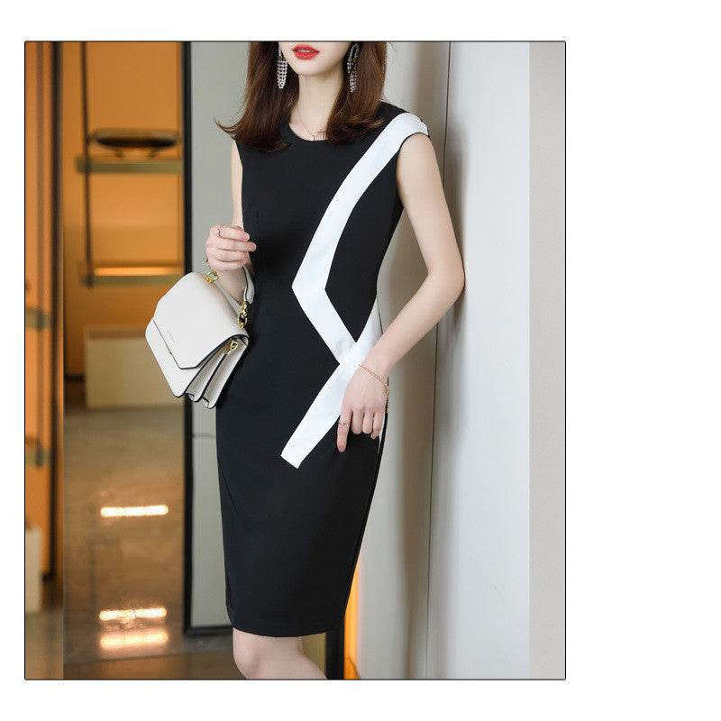 Women's Summer Dress Work Fashion Temperament Goddess Fan - Mubimart