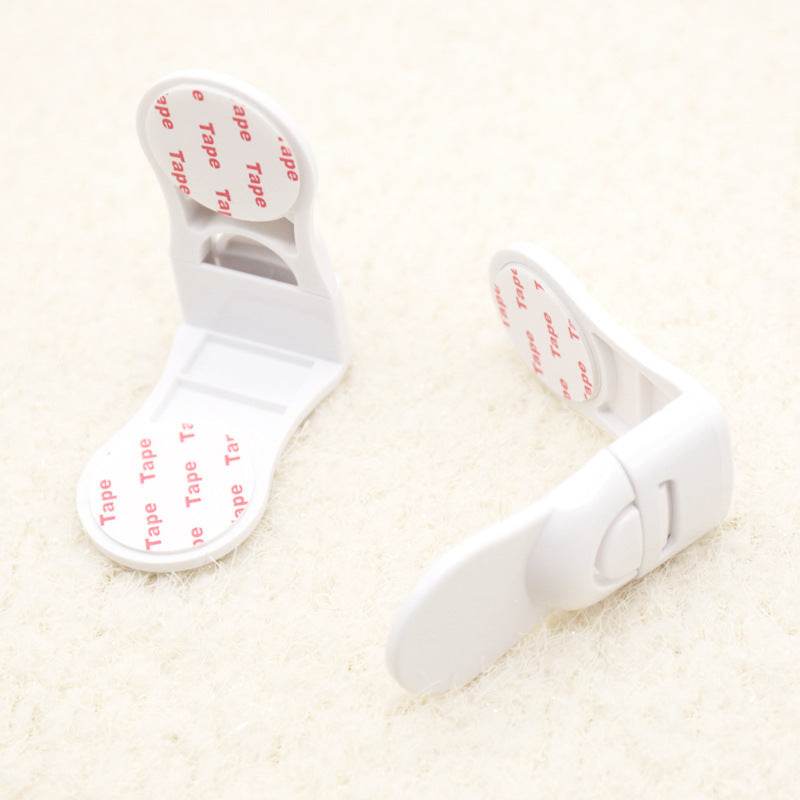 Children's Right-angle Safety Lock Anti-pinch Refrigerator Cabinet Door Lock - Mubimart
