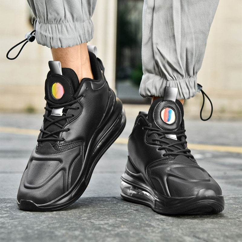 Color-matching Lace-up Air Cushion Sneakers Men's Lightweight Thick-soled Daddy Shoes Fashion Casual Running Sports Casual Shoes - Mubimart