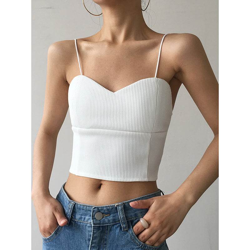 Women's Fashion Solid Color Camisole Top - Mubimart