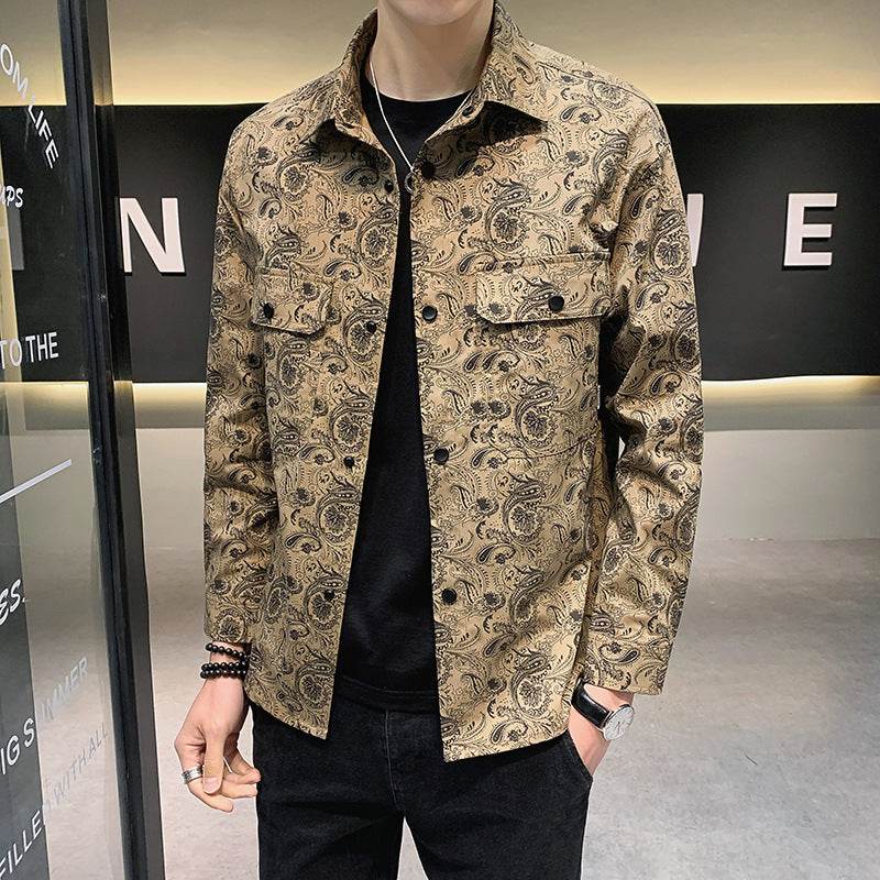 Trendy Slim Spring Thin Shirt Jacket Youth Handsome Loose Jacket - Mubimart