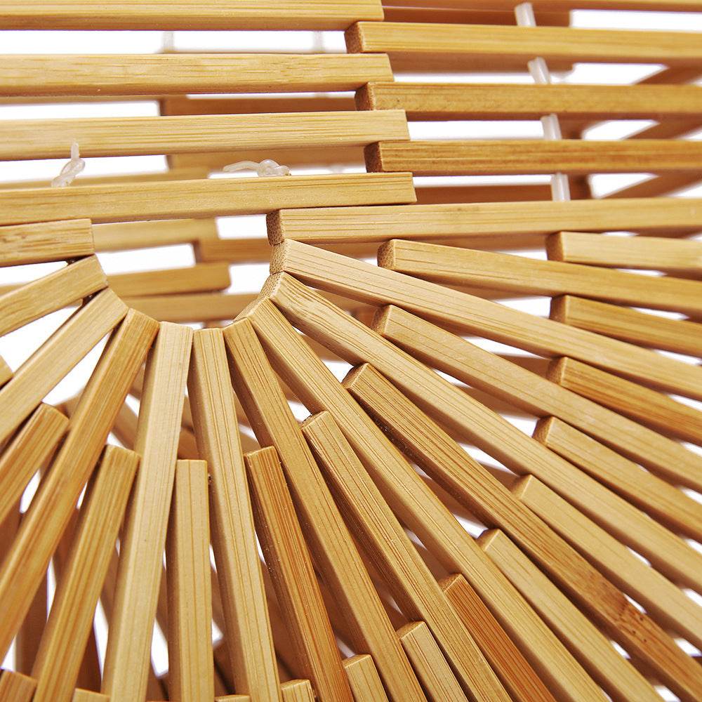 Bamboo Woven Bag Rattan Creative Beach Handbag Women - Mubimart