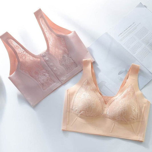 Breasted Unwired Plus Size Adjustable Bra - Mubimart