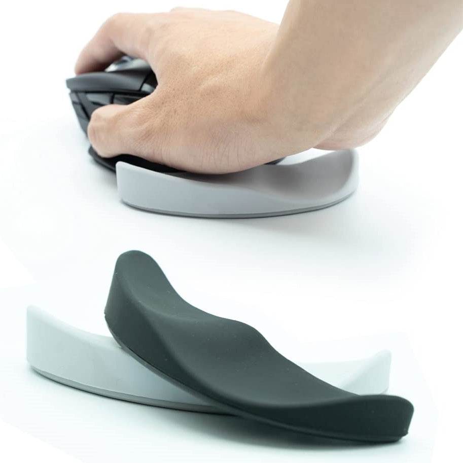 Ergonomic Mouse Wrist Rest Mouse Pads Silicon Gel Non-Slip Streamline Wrist Rest Support Mat Computer Mouse Pad For Office Gaming PC Accessories - Mubimart