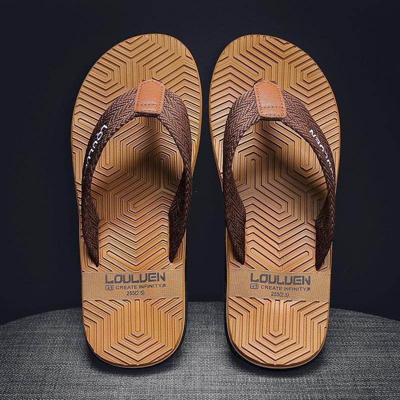 Summer Beach Flip Flops Fashion Flip-flop Non-slip Men's Sandals - Mubimart