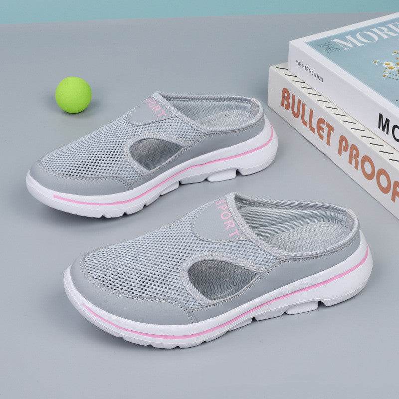 Mesh Shoes Summer Sports Slippers Women Men Casual Slip On Loafers Lovers - Mubimart