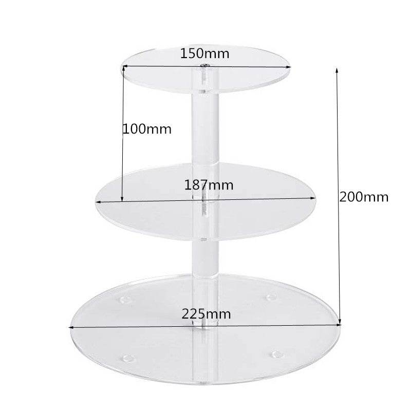 3 4 5 Tier Acrylic Wedding Cake Stand Crystal Cup Cake Display Shelf Cupcake Holder Plate Birthday Party Decoration Stands - Mubimart