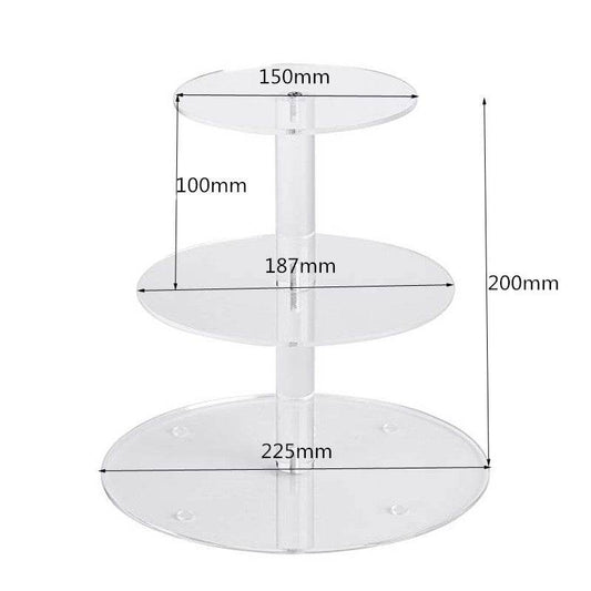 3 4 5 Tier Acrylic Wedding Cake Stand Crystal Cup Cake Display Shelf Cupcake Holder Plate Birthday Party Decoration Stands - Mubimart