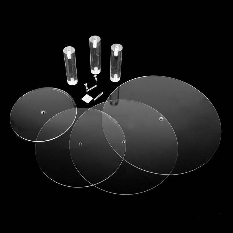 3 4 5 Tier Acrylic Wedding Cake Stand Crystal Cup Cake Display Shelf Cupcake Holder Plate Birthday Party Decoration Stands - Mubimart