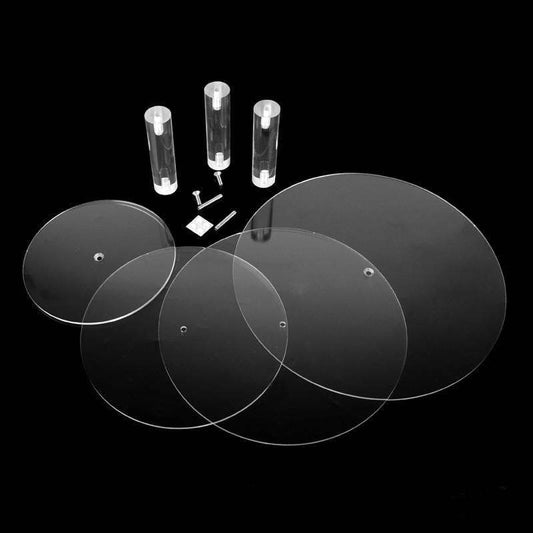 3 4 5 Tier Acrylic Wedding Cake Stand Crystal Cup Cake Display Shelf Cupcake Holder Plate Birthday Party Decoration Stands - Mubimart