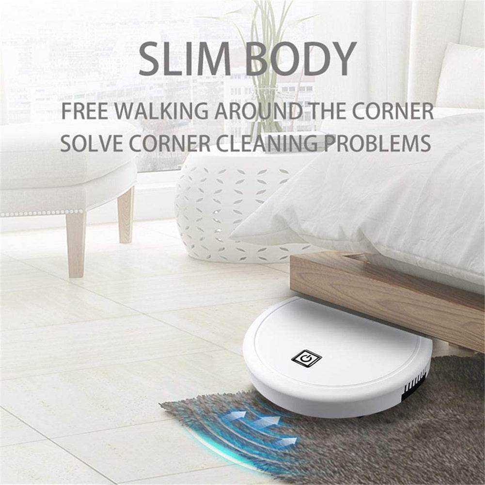 3-in-1 Robot Vacuum Cleaner 1800Pa Multifunctional Smart Floor Cleaner USB Rechargeable Dry Wet Sweeping Vacuum Cleaner - Mubimart