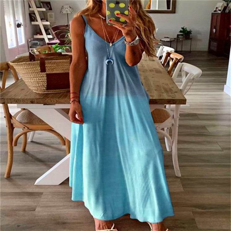 Tie-dye plus size sling jumpsuit - Mubimart