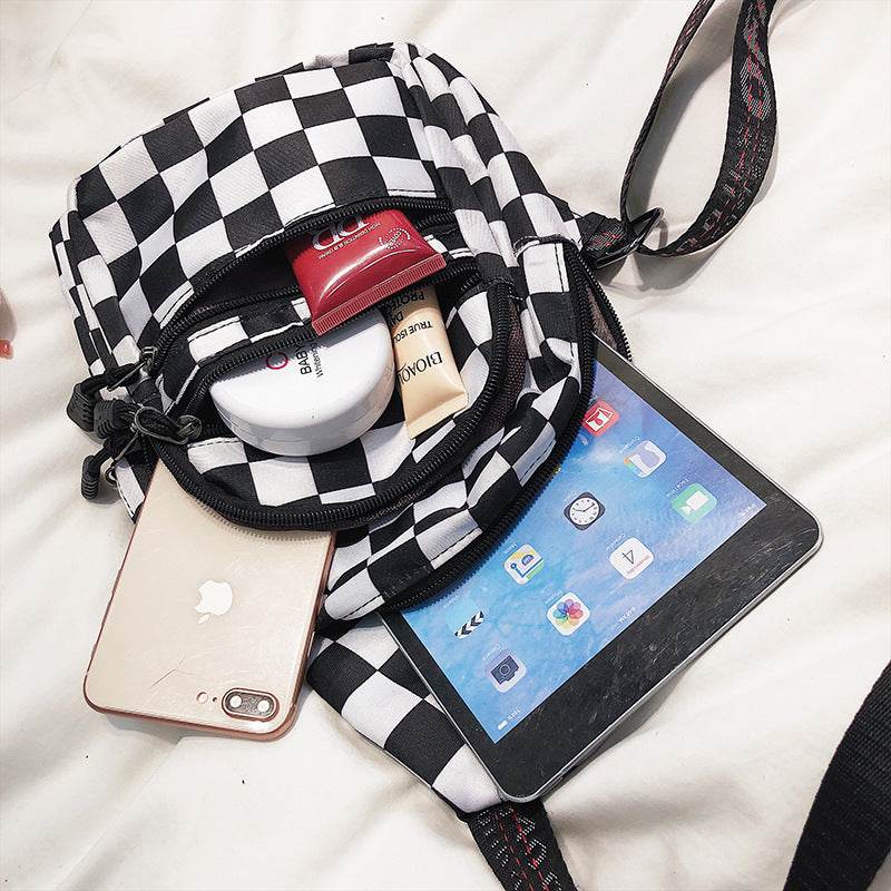 Checkered Sling Bag - Mubimart
