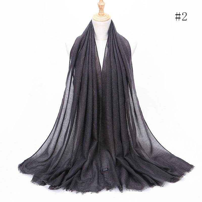 Solid color diamond and scarves - Mubimart