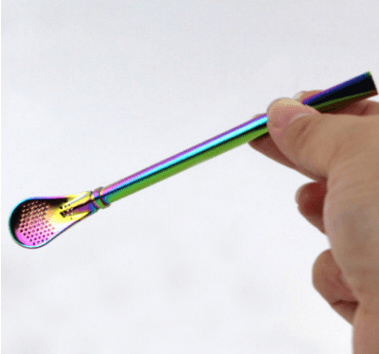 304 Stainless Steel Residue Filter Straws Spoon - Mubimart