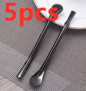 304 Stainless Steel Residue Filter Straws Spoon - Mubimart