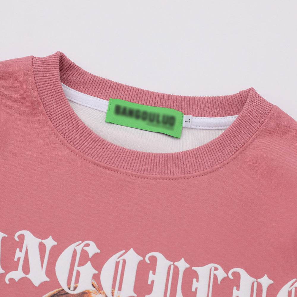 Oil Painting Printed Crew Neck Sweatshirt Men - Mubimart