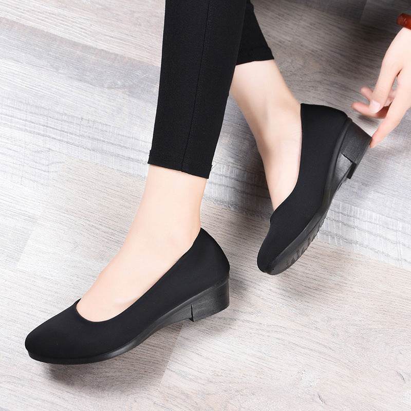 Wedge Shallow Mouth Breathable Work Shoes - Mubimart