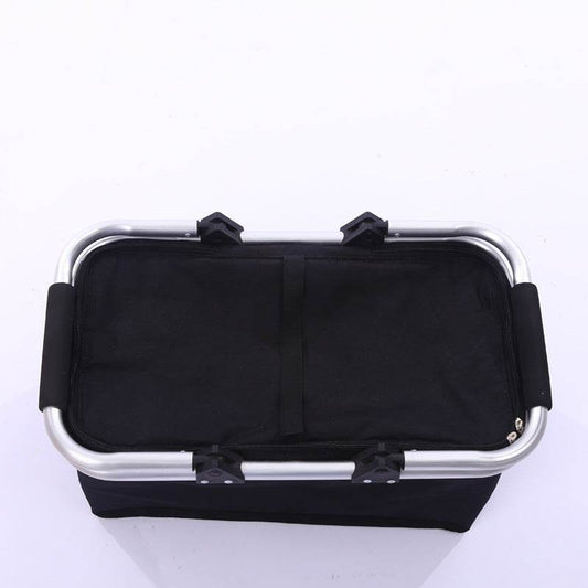 30L Large Folding Picnic Camping Insulated Cooler Hamper Storage Basket Bag - Mubimart