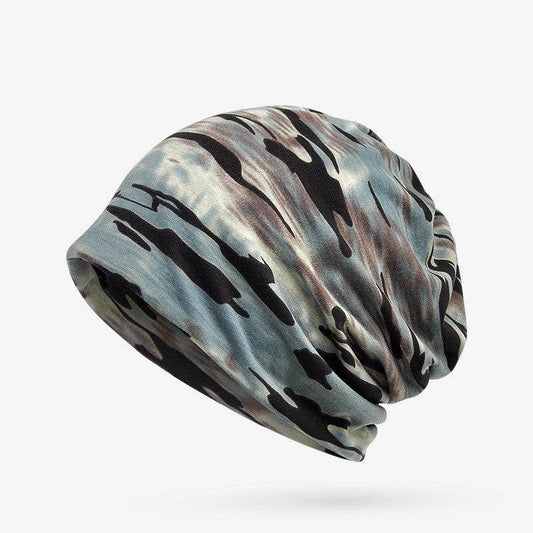 Unisex Camouflage Beanies Hats For Men and Women Flexible Turban Hats Ring Scarf Hip Hop Skullies Beanies Hedging Cap - Mubimart