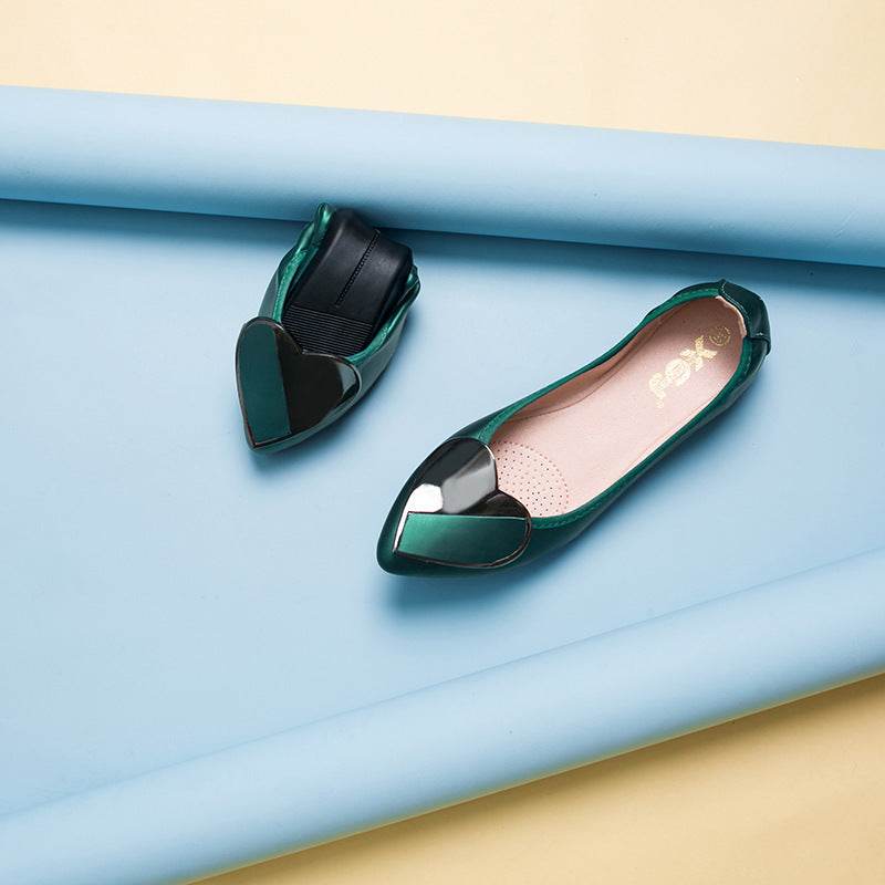Women's flat shoes pointed toe soft egg roll shoes - Mubimart